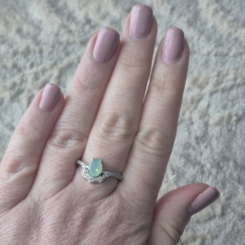 Dazzling Silver Opal Ring